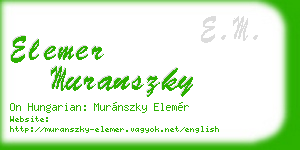 elemer muranszky business card
