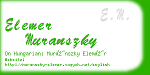 elemer muranszky business card